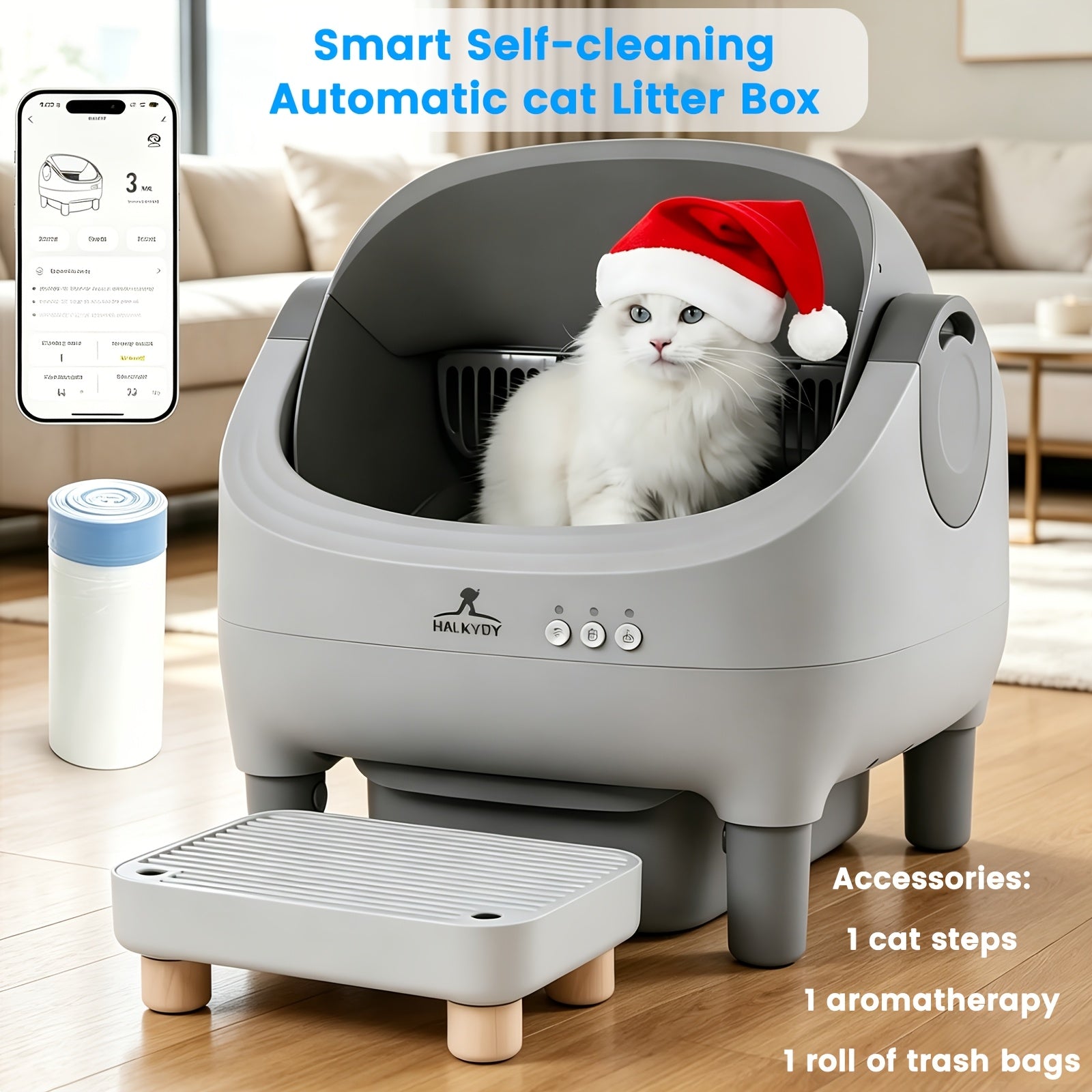 App Control Automatic Cat Litter Box