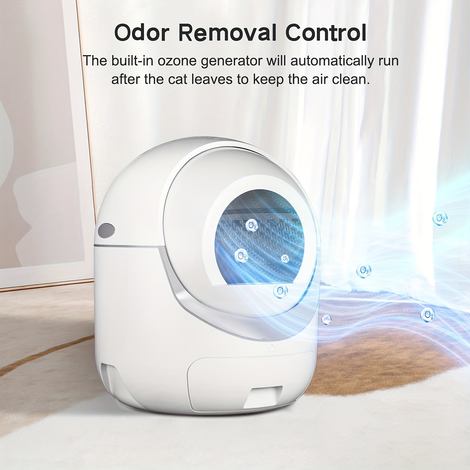 Automatic Self‑Cleaning Cat Litter Box | APP Control, Odor Removal & Safety Protection for Multi‑Cat Household with Garbage Bags