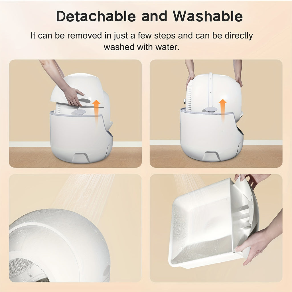 Automatic Self‑Cleaning Cat Litter Box | APP Control, Odor Removal & Safety Protection for Multi‑Cat Household with Garbage Bags