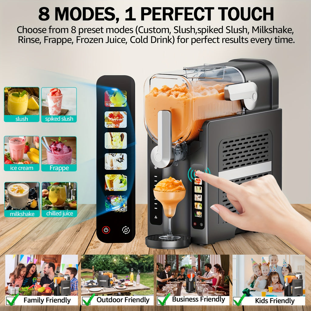 Instant Slushie Maker, 70oz No‑Ice Frozen Drink Machine with 6 Presets & Auto‑Clean Function for Home Use