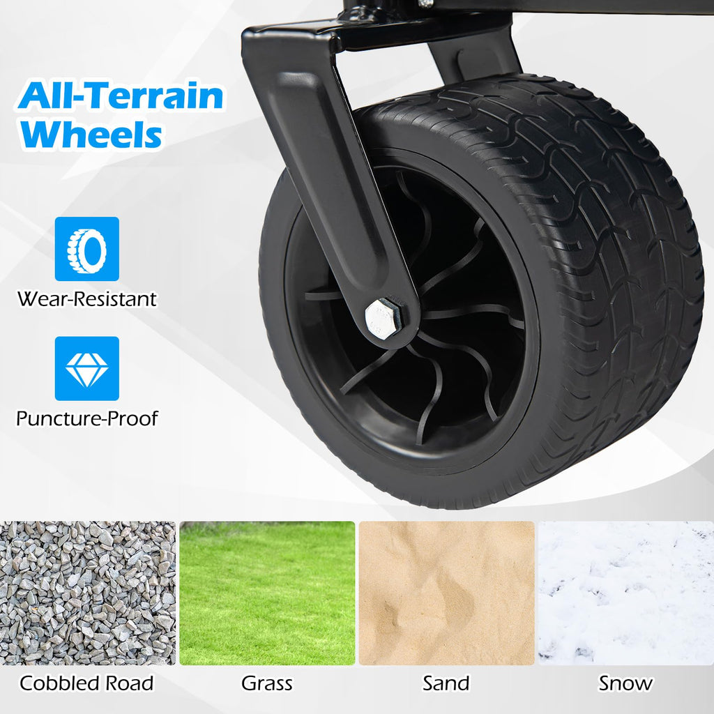 Collapsible All-Terrain Utility Wagon with Bench