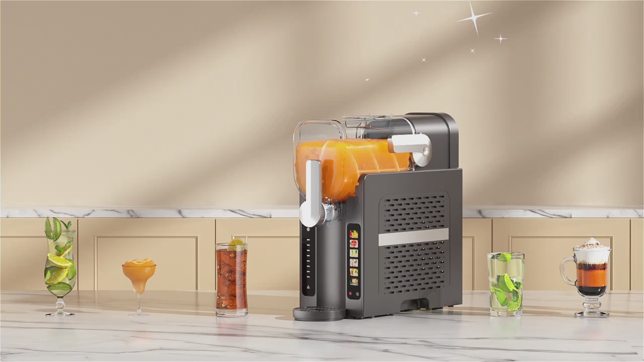 Instant Slushie Maker, 70oz No‑Ice Frozen Drink Machine with 6 Presets & Auto‑Clean Function for Home Use